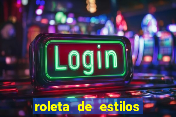 roleta de estilos de roupas